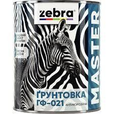 Грунтовка ГФ-021 Зебра Master 17М 0.8 кг сіра антикорозійна 17М фото