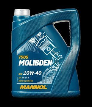 MOLIBDEN DIESEL BENZIN SAE10W/40 5л API CH-4/SN Масло моторне напісинтетичне Mannol 7505 7505 фото