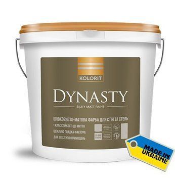 КРАСКА Колорит Династія 9 л біла База А DYNASTY INTERIOR PREMIUM 7 872457743 фото