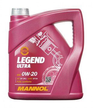 Олива моторна Legend Ultra 7918 SAE 0W-20 5 л синтетична 1422847991 фото