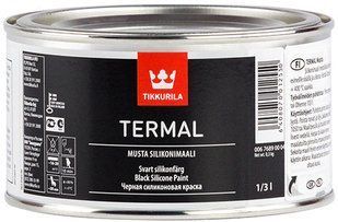 Термостійка силіконова фарба Тіккуріла Termal Tikkurila 0,33 л, чорна 900368404 фото
