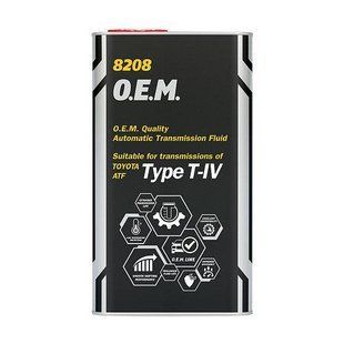 Трансмісійне мастило cинтетичне MANNOL O.E.M. ATF Type T-IV 8208 4л метал Тойота Лексус 2077903942 фото