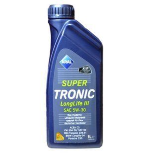 МАСЛО МОТОРНОЕ ARAL SUPERTRONIC LONGLIFE III (VW 504.00, 507.00) 5W-30 1Л 959136338 фото
